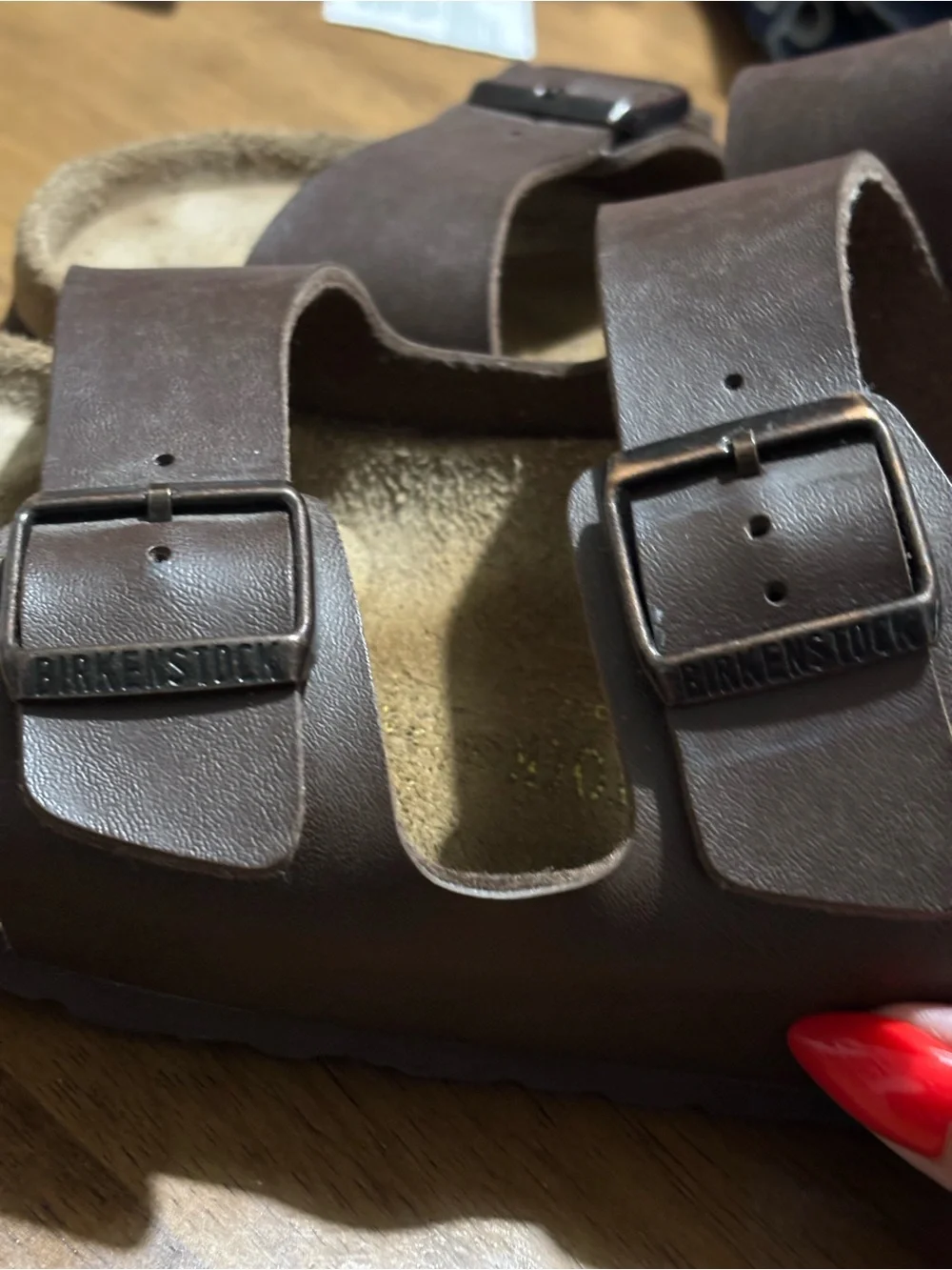 Birkenstock Arizona Dark Brown Birko-Flor Sandals EU 43 US 10-10.5 Germany VGUC